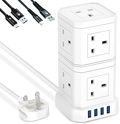Multi Plug Extension Cord, With USB Port